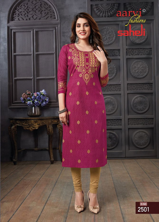 Saheli Vol 15 By Aarvi Designer Kurtis Catalog